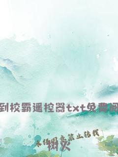 捡到校霸遥控器TXT免费阅读福顾泽